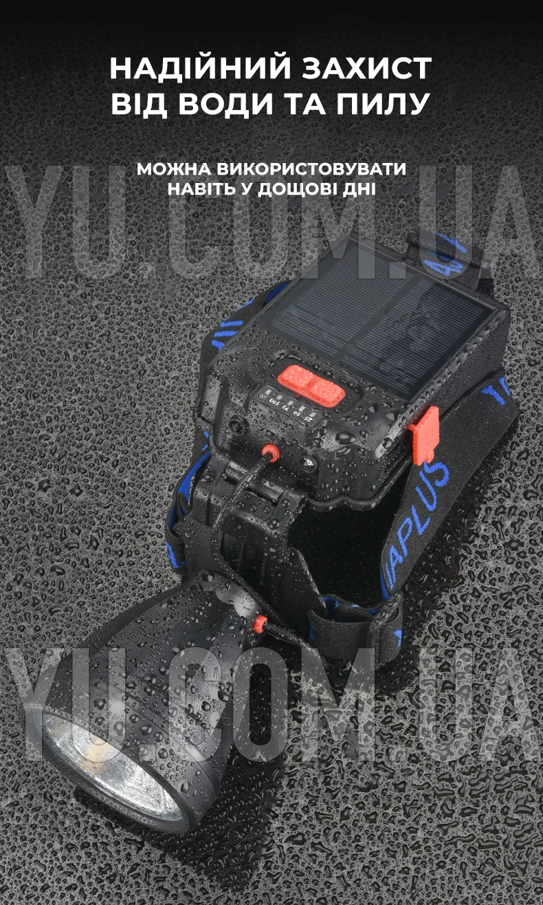 Ліхтар налобний Type-C Solar із сенсорним датчиком та сонячною панеллю Bailong LY-29C Ліхтар налобний Type-C Solar із сенсорним датчиком та сонячною панеллю Bailong LY-29C